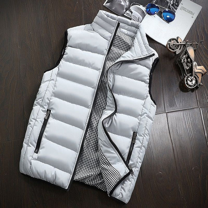Waterafstotende & Gevoerde Heren Bodywarmer met Staande Kraag - Henrik