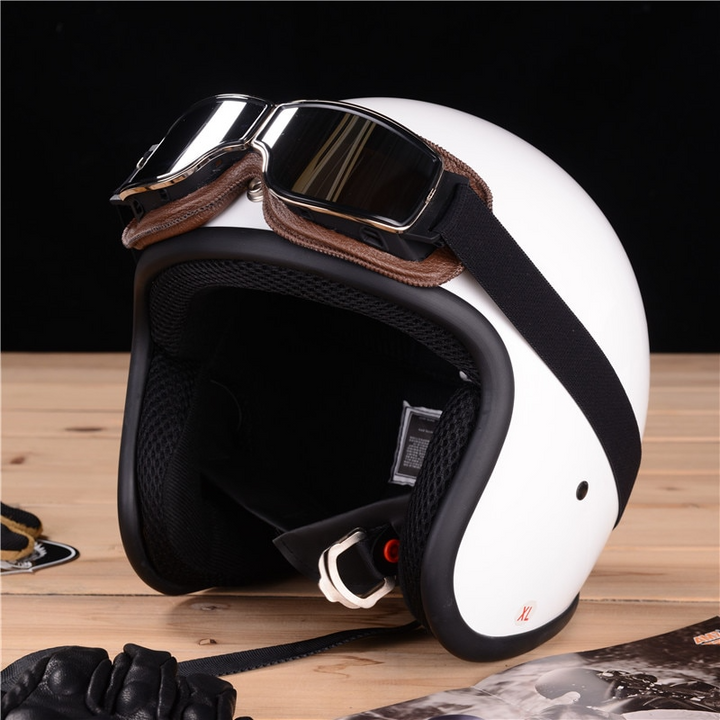 Vintage Leather Motorcycle Goggles - RiderEdge