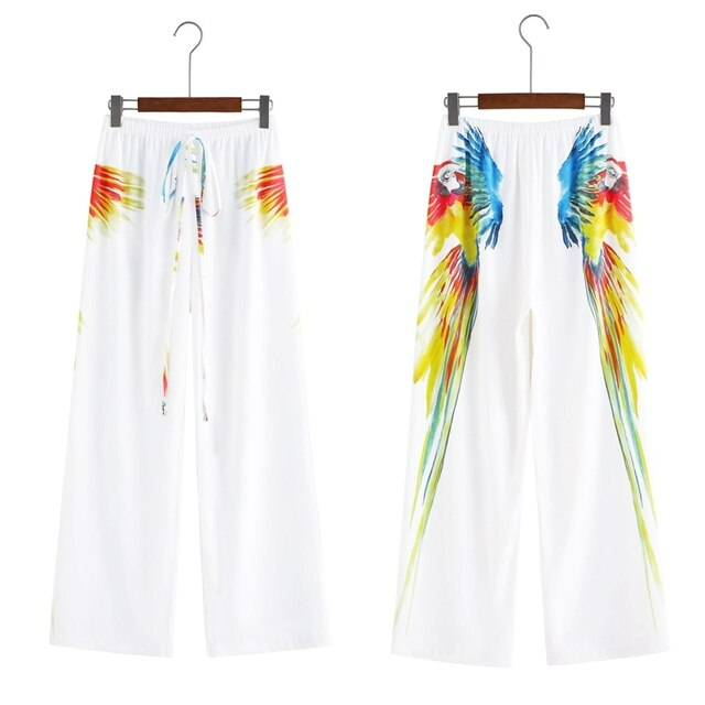 Wide-leg summer pants made of chiffon – Liana