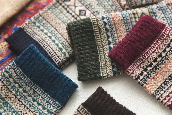 Sammy Jackson™ Retro Woolies Zestaw | Ciepłe i wygodne skarpetki ze stylowym wzorem