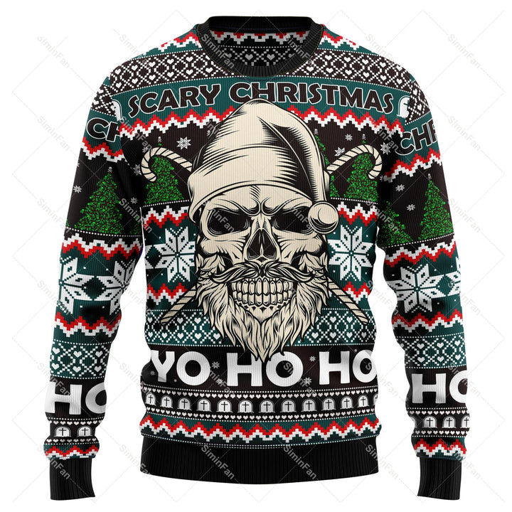 Sammy Jackson™ GrungeFest Christmas Sweater | Sweater with skull print