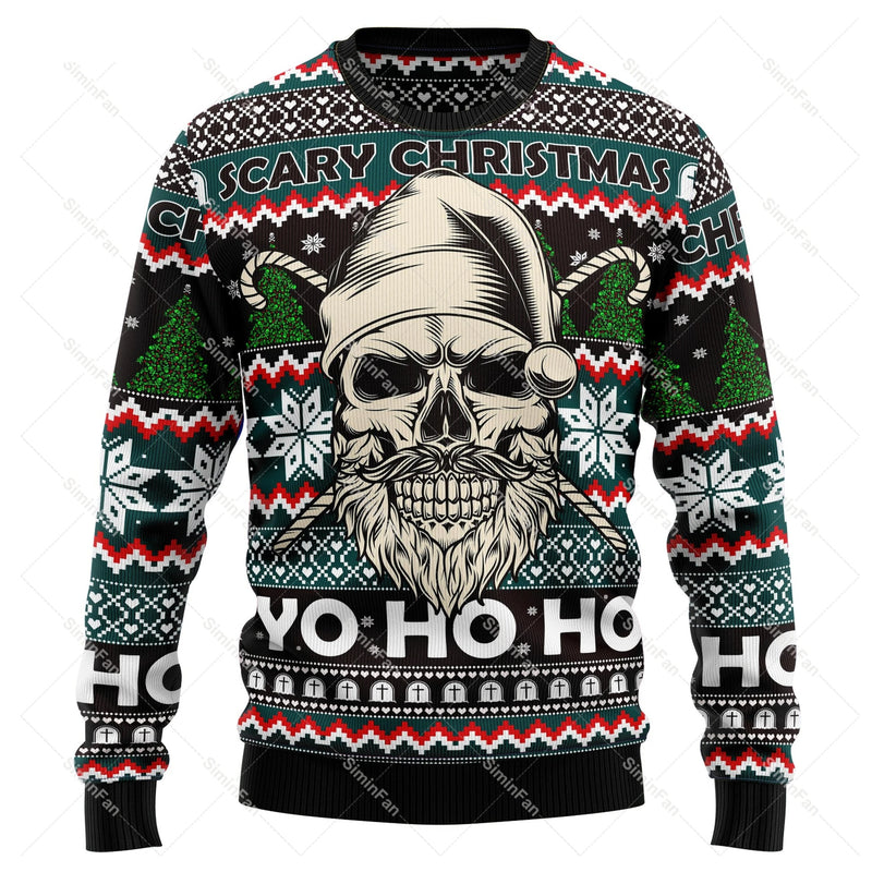Sammy Jackson™ GrungeFest Christmas Sweater | Sweater with skull print