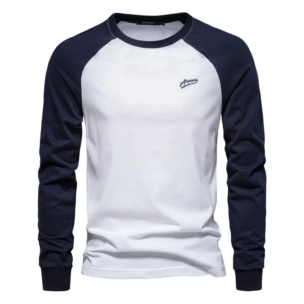 Sammy Jackson™ Patchwork Shirt | With round neck and long sleeves