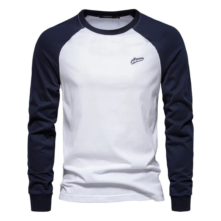 Sammy Jackson™ Patchwork Shirt | With round neck and long sleeves