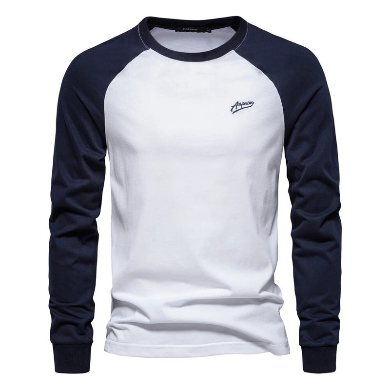 Sammy Jackson™ Patchwork Shirt | With round neck and long sleeves