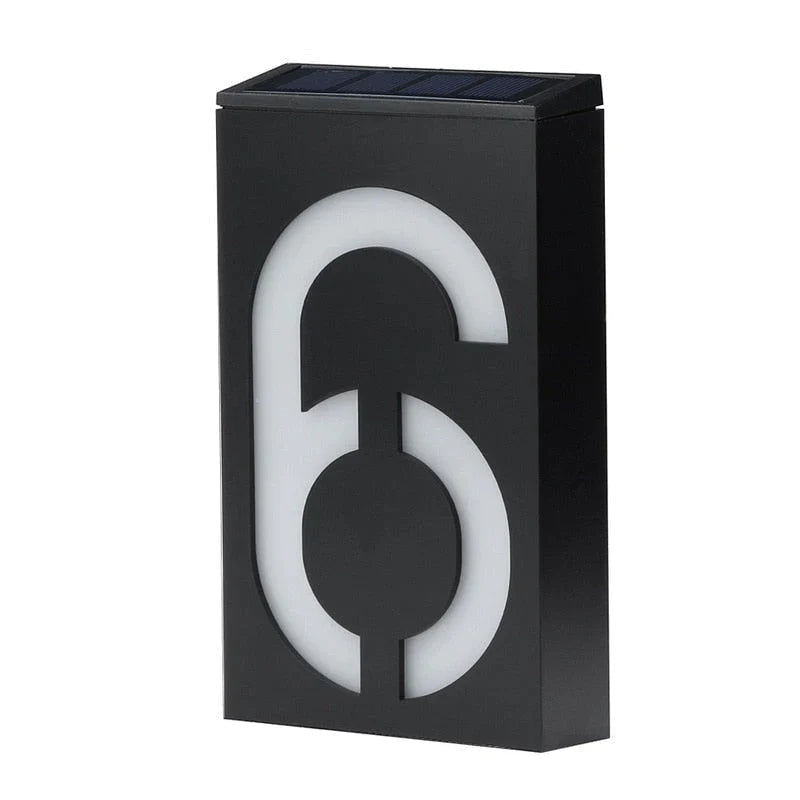 Illuminated House Number Powered by Solar Energy - SolarSign