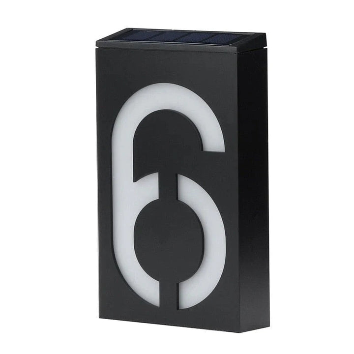 Illuminated House Number Powered by Solar Energy - SolarSign