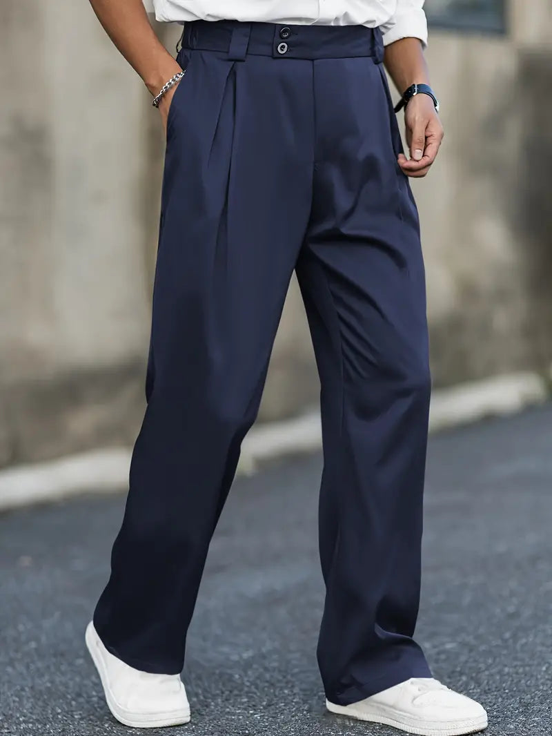 Loose Men's Pants with Pleats – Matteo
