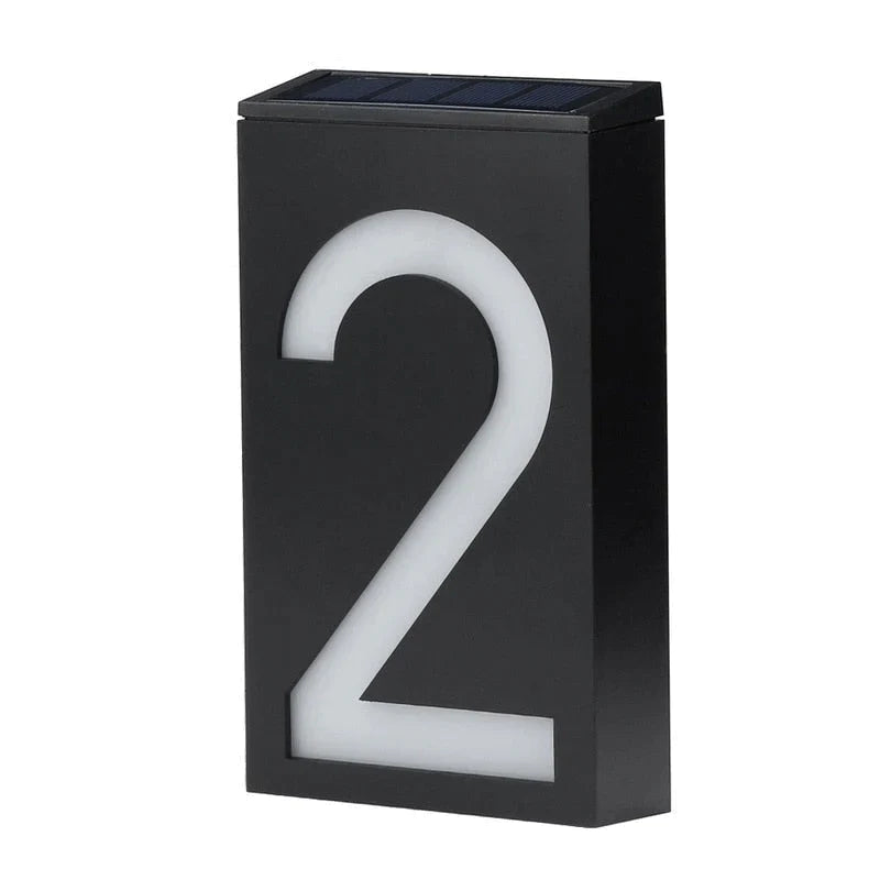 Illuminated House Number Powered by Solar Energy - SolarSign