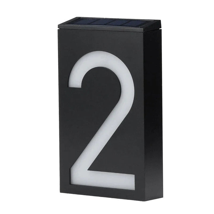 Illuminated House Number Powered by Solar Energy - SolarSign