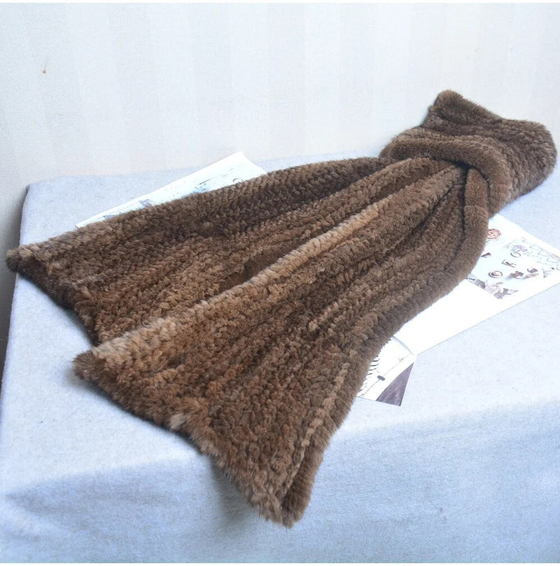 Sammy Jackson™ Knitted Scarf | Warm and stylish mink fur scarf