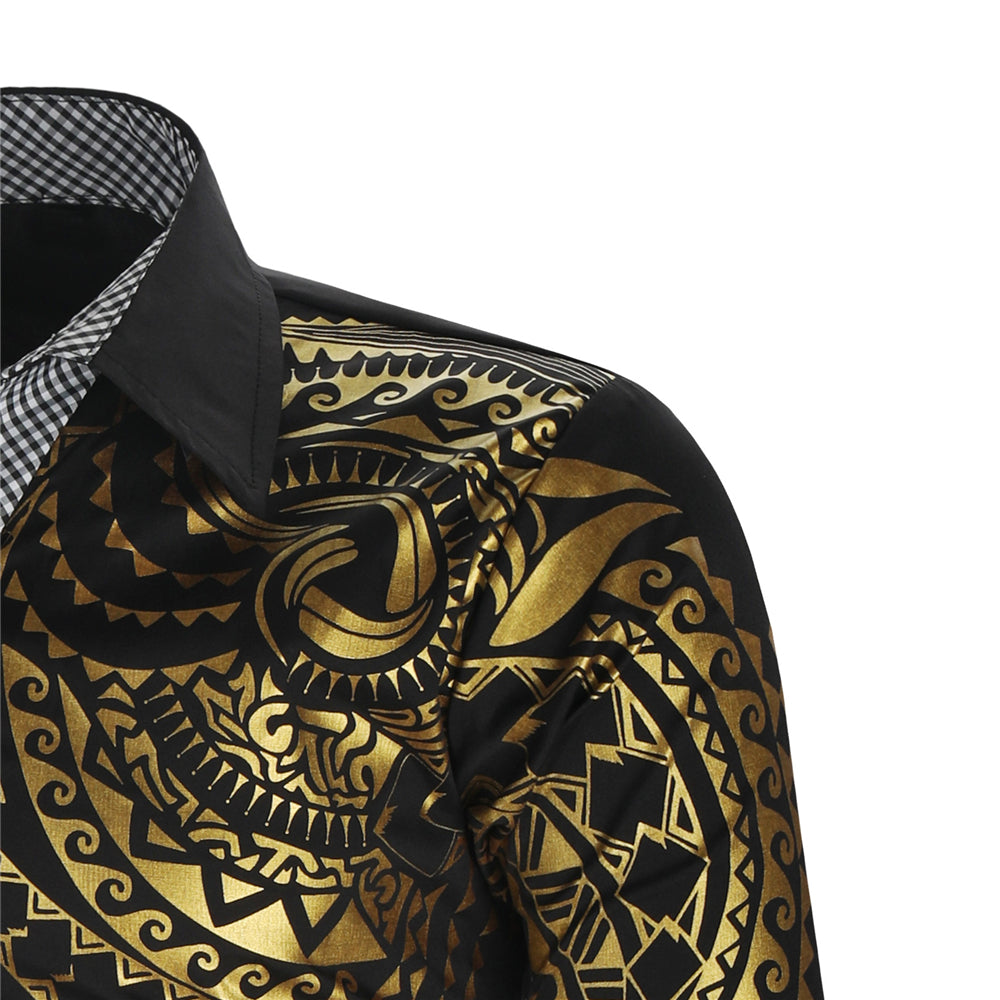Men's Shirt with Gold Details – Darius