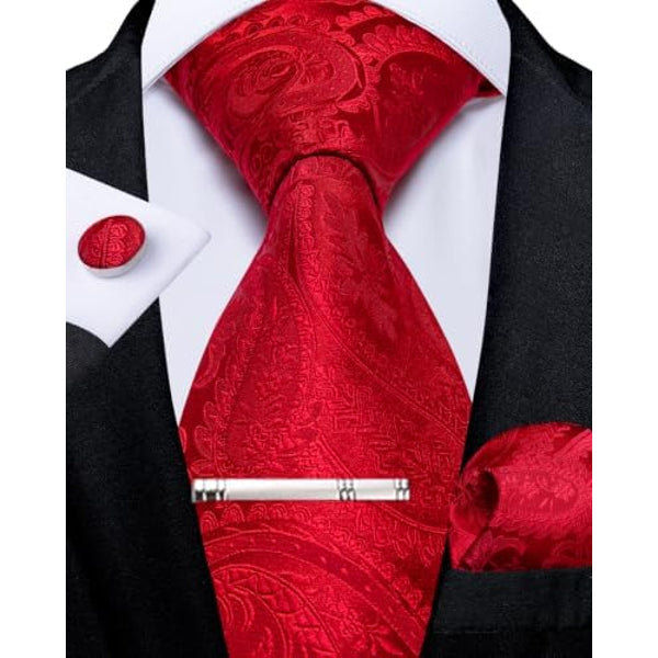 Men's Paisley Formal Tie Set - Refined Wedding & Event Accessories 49