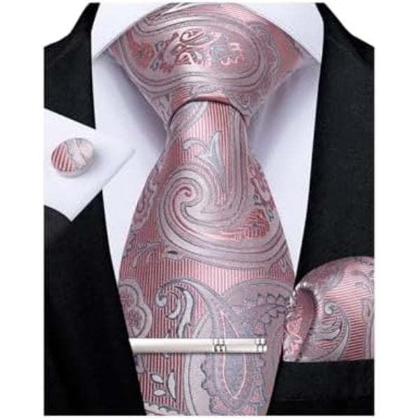 Men's Paisley Formal Tie Set - Refined Wedding & Event Accessories 44