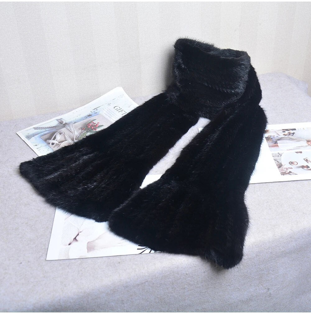 Sammy Jackson™ Knitted Scarf | Warm and stylish mink fur scarf