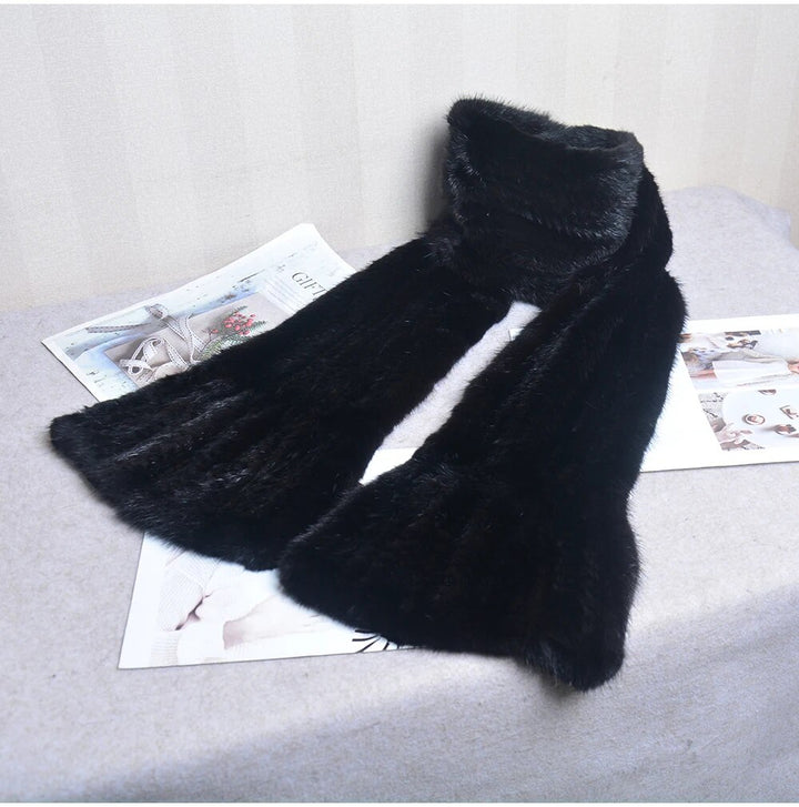 Sammy Jackson™ Knitted Scarf | Warm and stylish mink fur scarf