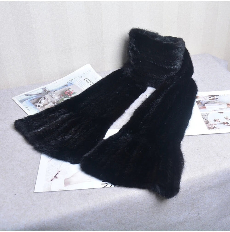 Sammy Jackson™ Knitted Scarf | Warm and stylish mink fur scarf
