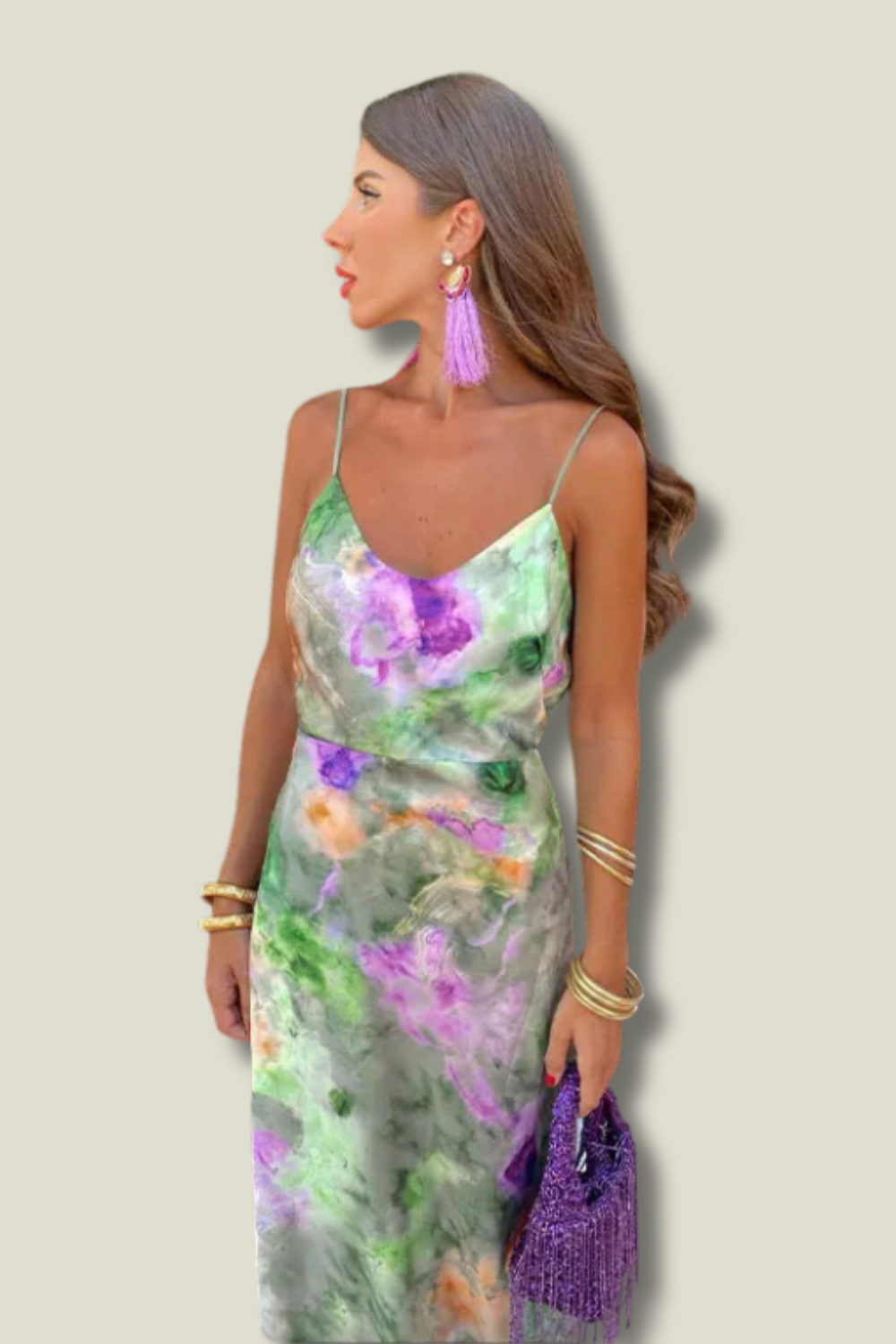 Corset Maxi Dress with Scarf - Seraphina