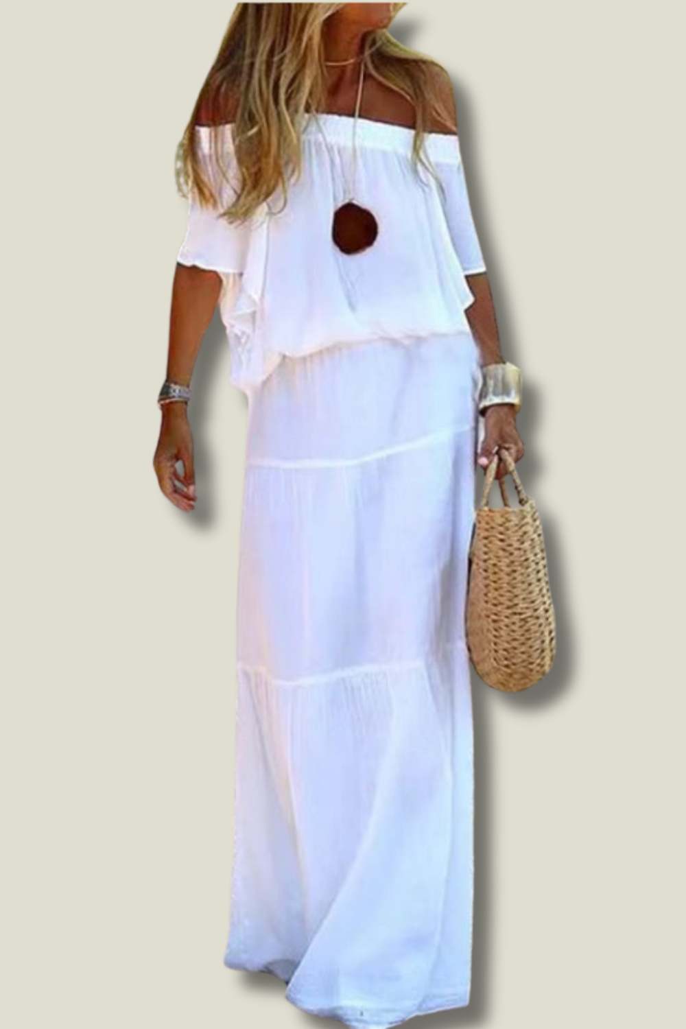 Off-Shoulder Summer Dress - Soleil