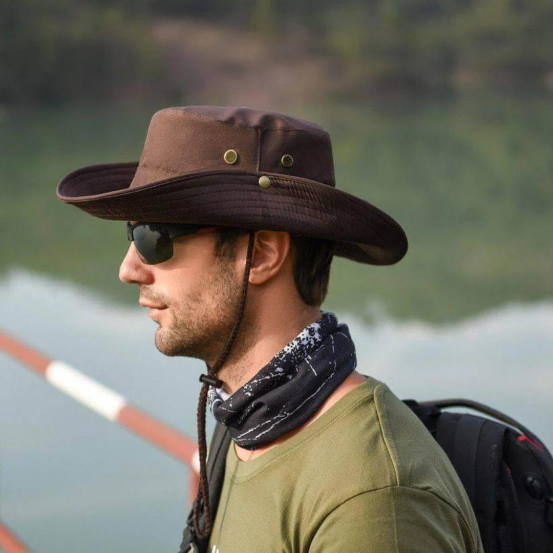 Wodoodporny outdoorowy kapelusz typu bucket z ochroną UV – ShieldFlex Pro