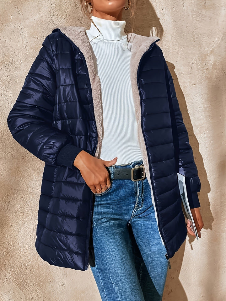 Fleece Gevoerde Damesjas met Ritssluiting - Eliza