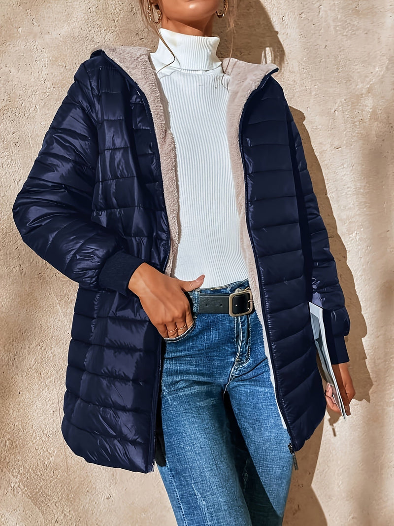 Fleece Gevoerde Damesjas met Ritssluiting - Eliza