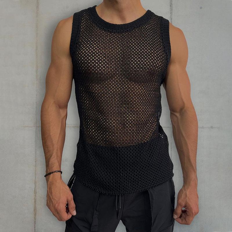 Mouwloze Transparante Heren Top – Milo