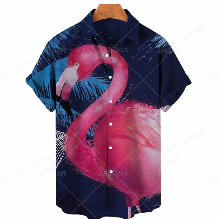 Tropical 3D Flamingo Shirt – Kai