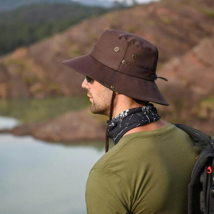 Wodoodporny outdoorowy kapelusz typu bucket z ochroną UV – ShieldFlex Pro