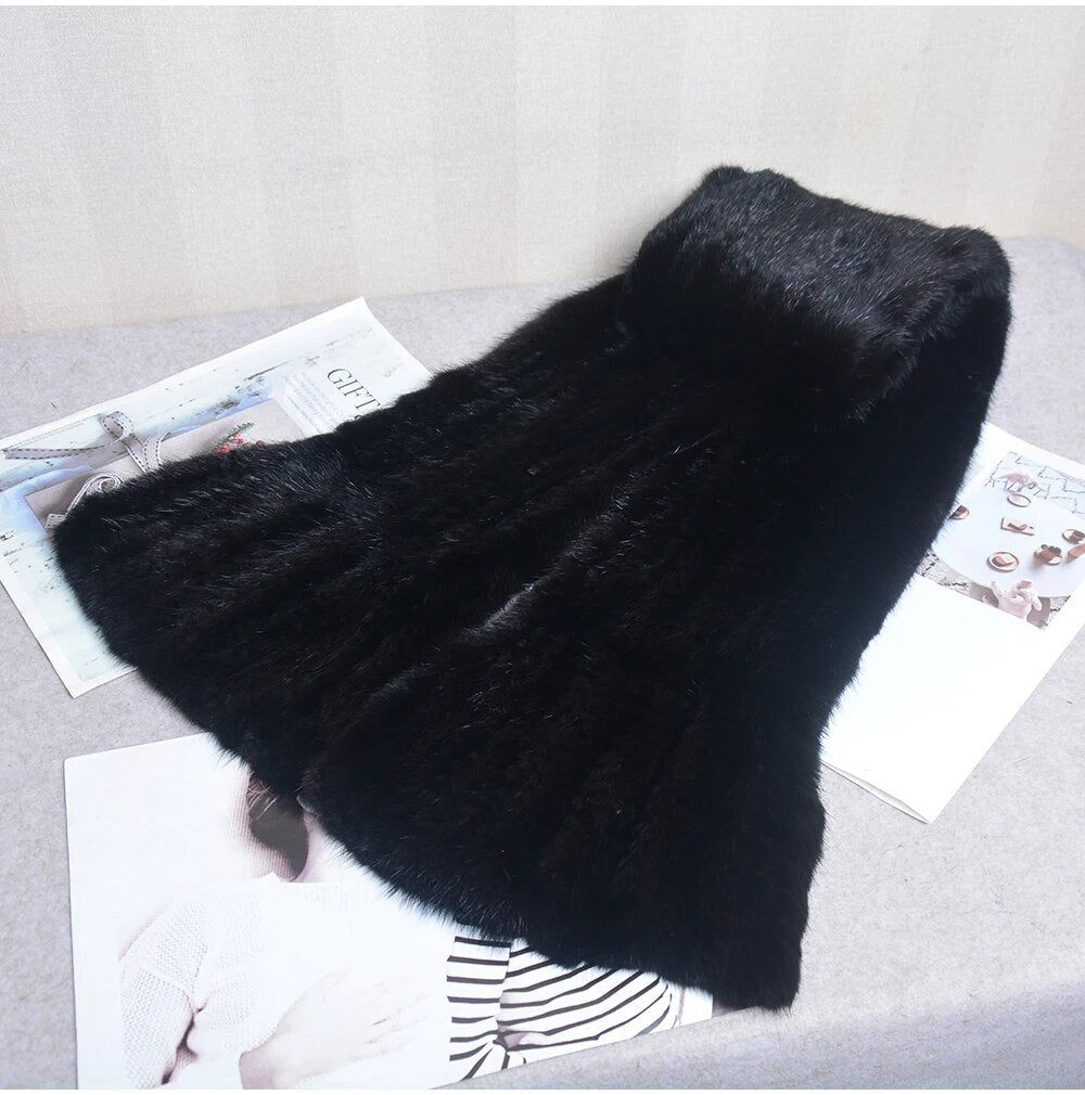 Sammy Jackson™ Knitted Scarf | Warm and stylish mink fur scarf