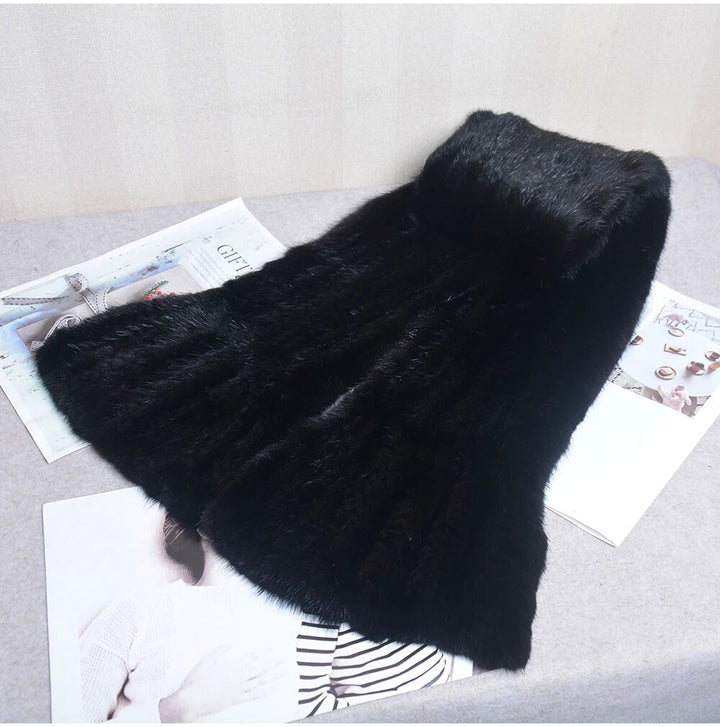 Sammy Jackson™ Knitted Scarf | Warm and stylish mink fur scarf