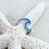 Ocean Waves Ring of Opal and Silver - Livia