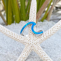 Ocean Waves Ring of Opal and Silver - Livia