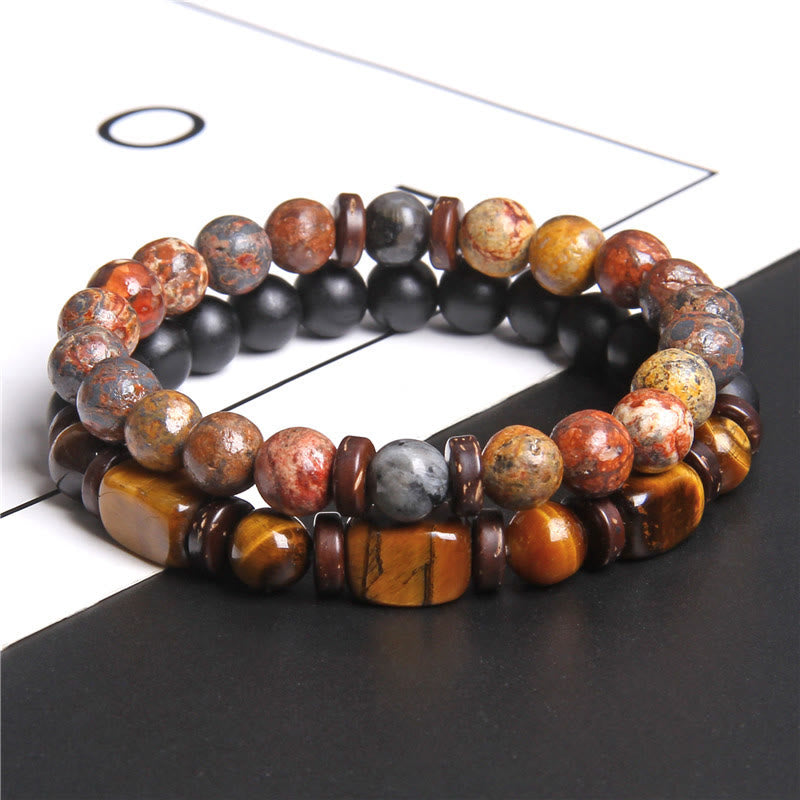 African Turquoise & Tiger's Eye Bracelet - Naya