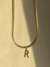 Golden Initial Necklace - Ella
