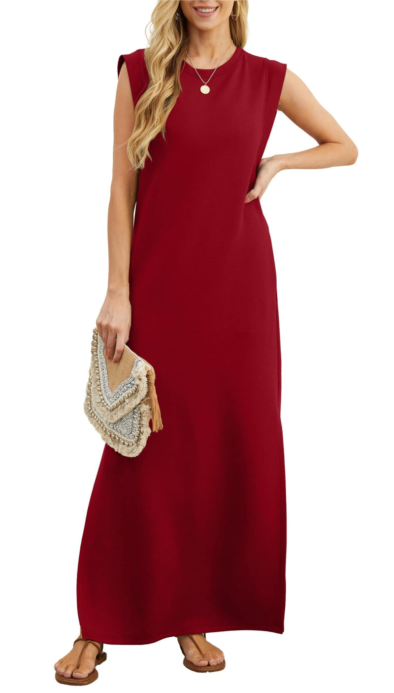 Airy maxi dress with pockets for women – Romy