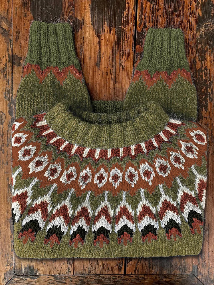 Retro dziergany sweter damski - Eloise