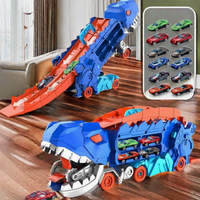 3-in-1 Race Truck for Kids - T-Rex Transporter