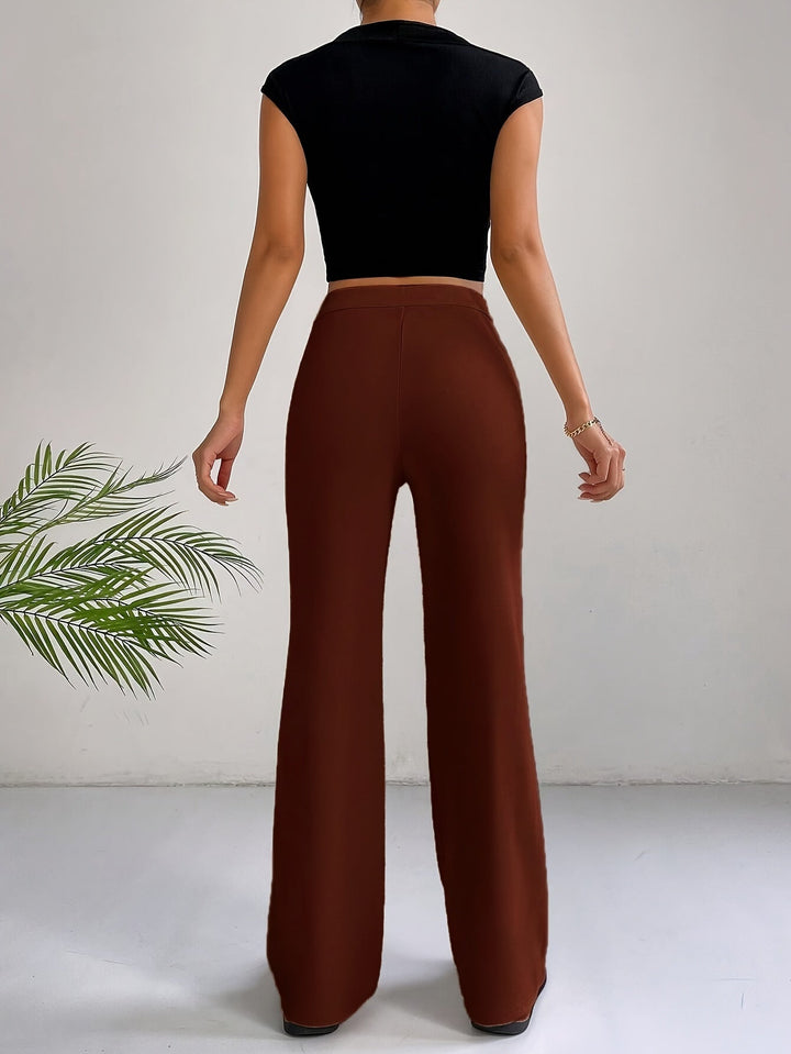 Trendy High-Waisted Pleated Women's Pants - Emilia