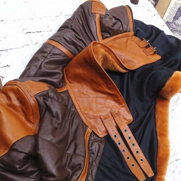 Sammy Jackson™ Milan Leather Aviator Jacket | Tough and warm leather jacket