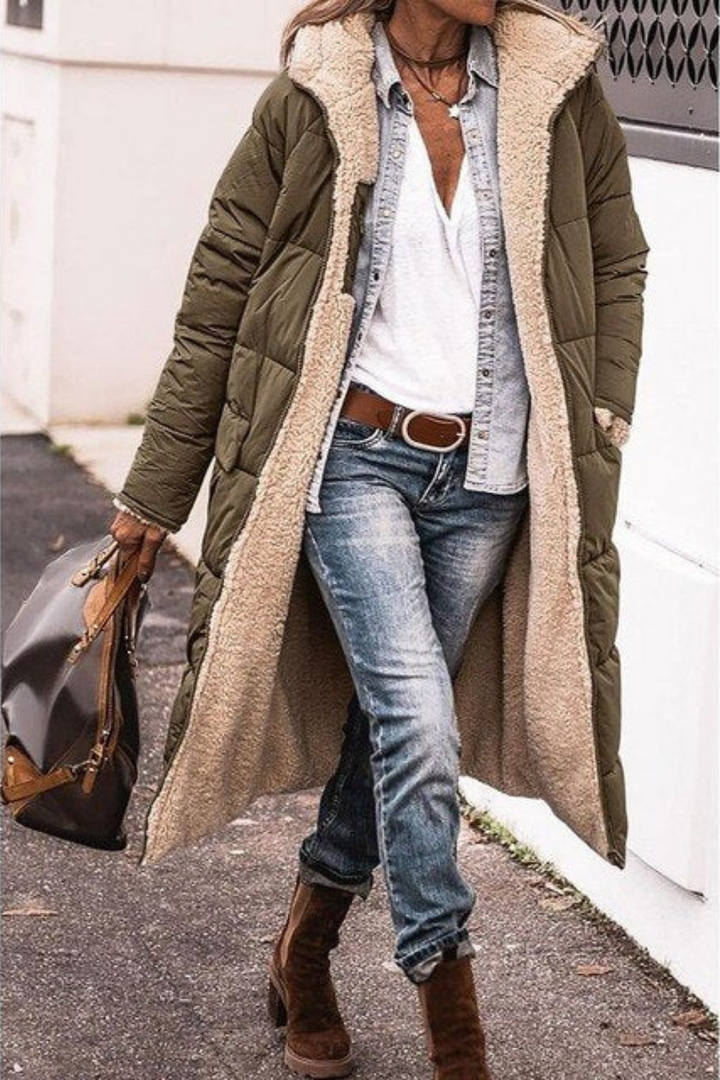 Trendy Reversible Women's Winter Coat - Sofia