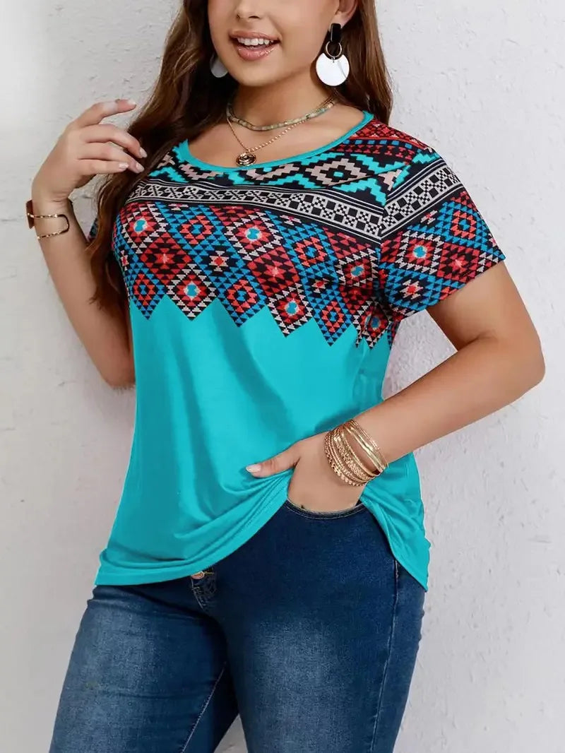 Sammy Jackson™ Luna Plus-Size T-Shirt | Casual & Cheerful