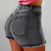 Sammy Jackson™ Zelie Krótkie Spodnie Plus Size | Denim i Casual