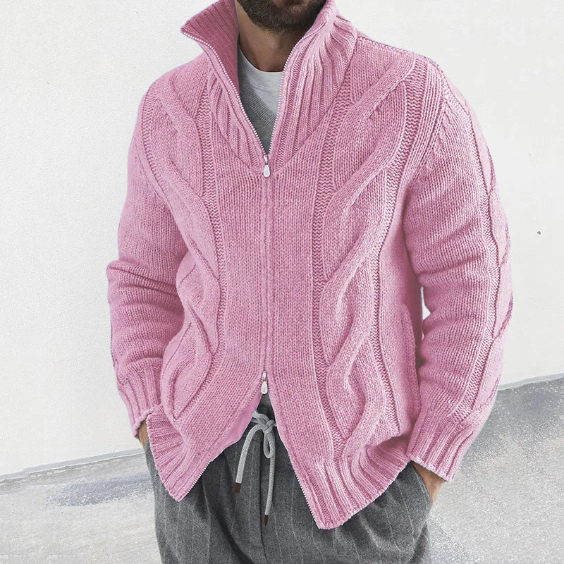 Sammy Jackson™ Sven Vest | Knitted vest with high collar and zipper
