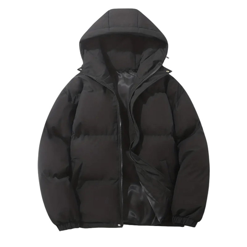 Padded men's puffer jacket with hood – Elias