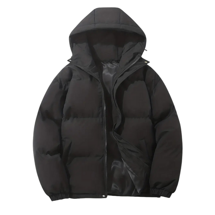 Padded men's puffer jacket with hood – Elias