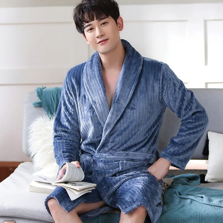 Sammy Jackson™ SnuggleUp Badjas | Fleecebadjas voor mannen