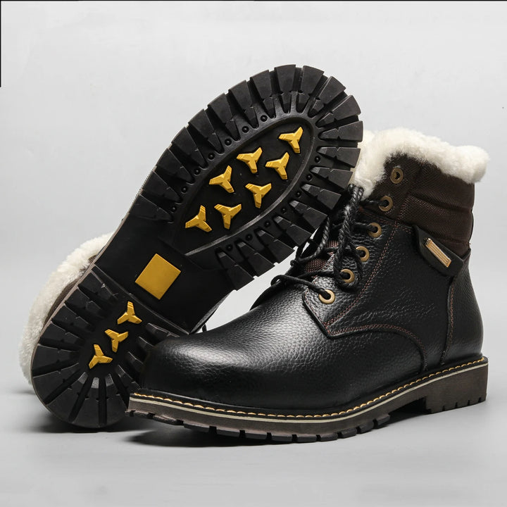Sammy Jackson™ Leren Winterlaarzen | Met heerlijk warme wollen voering