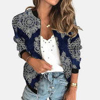 Women's Retro Bomber Jacket with Print - Zoë