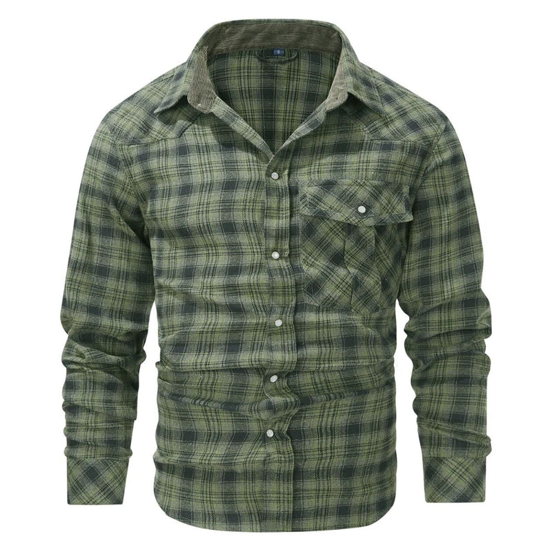 Geruit heren overhemd voor herfst & winter – Tobias